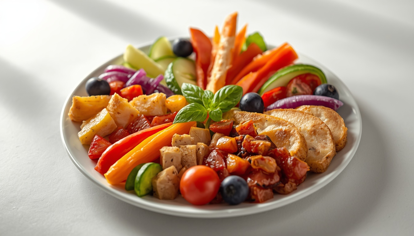 Purifydrainherb colorful fresh meal plate